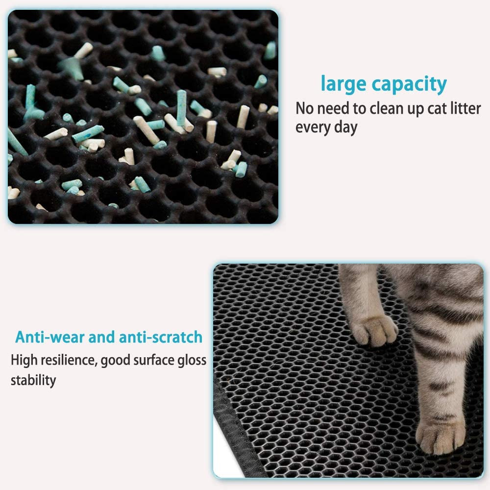 Cat Litter Mat Honeycomb EVA Double Layer Trapping Litter Mat